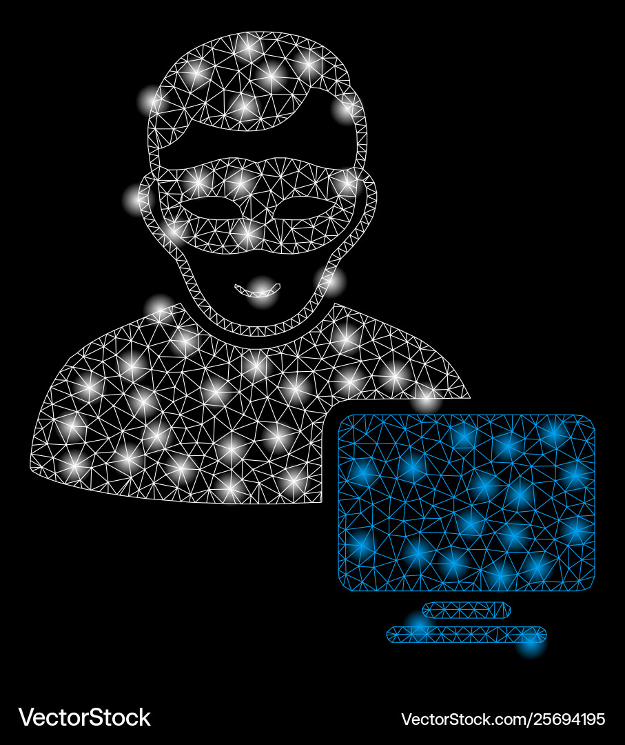 Gold square mosaic computer hacker vector image