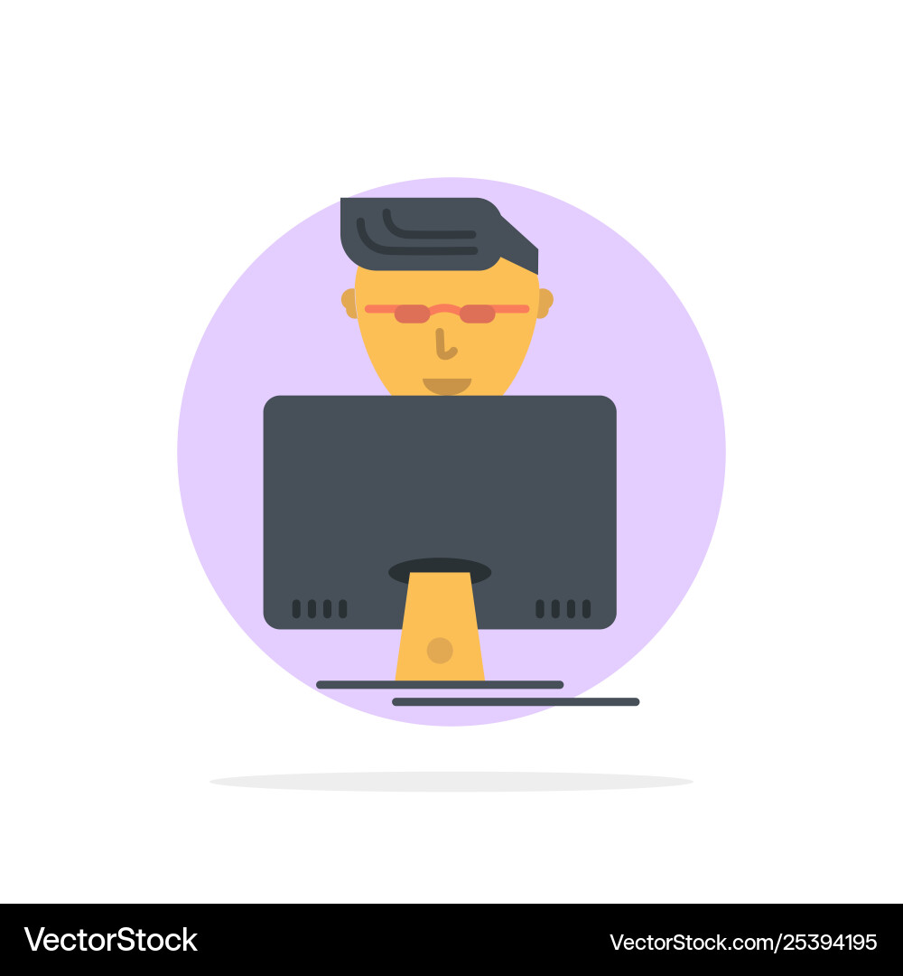Hacker user gamer programmer abstract circle vector image