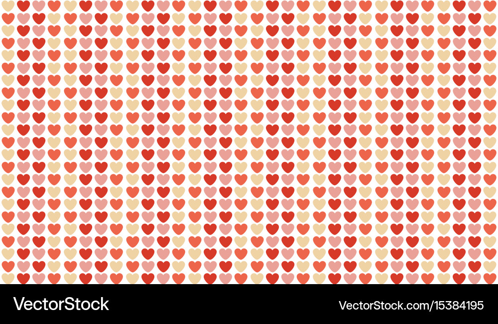 Heart pattern with three colors background vector image