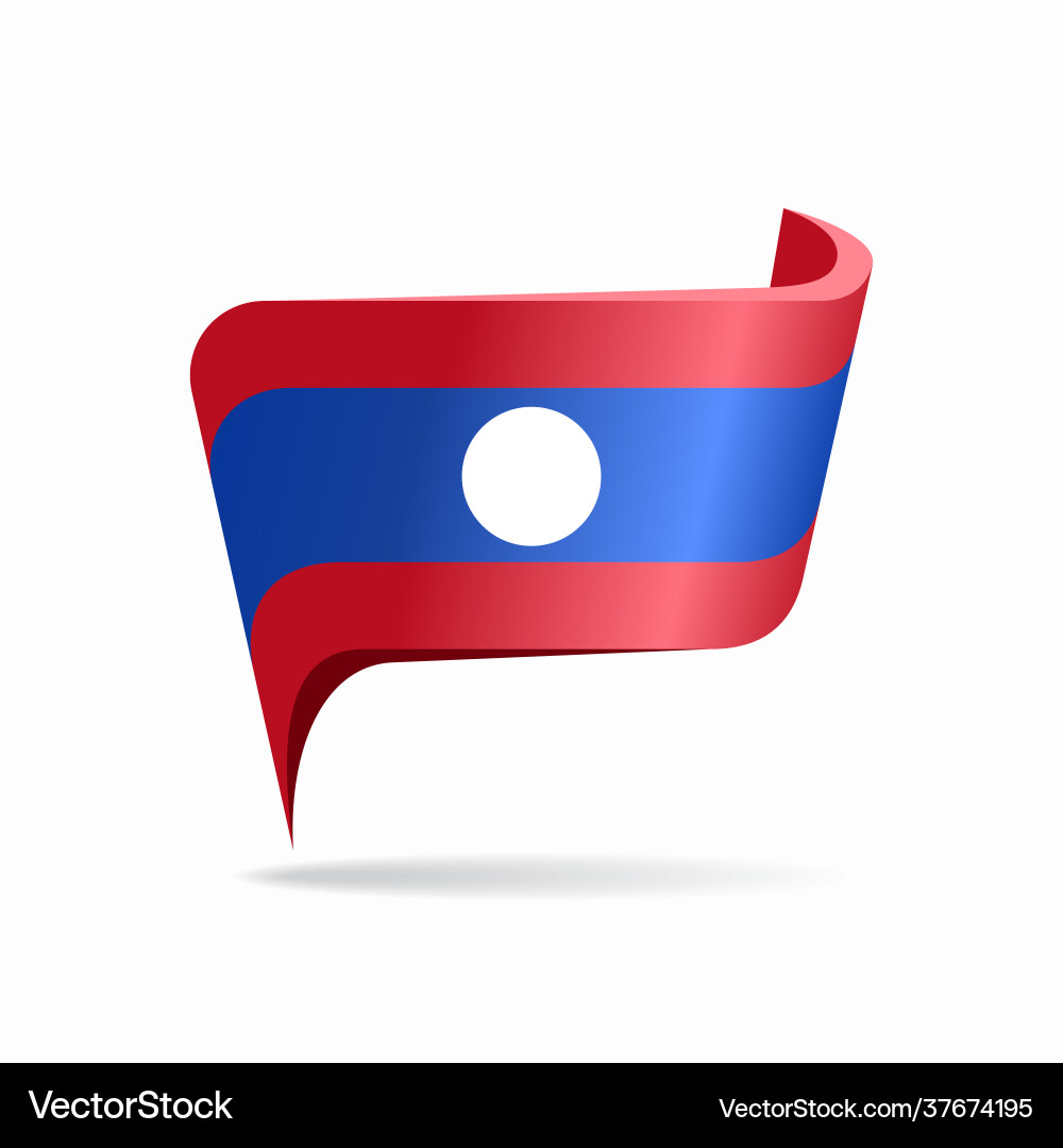 Laotian flag map pointer layout Laotian flag map pointer layout vector image