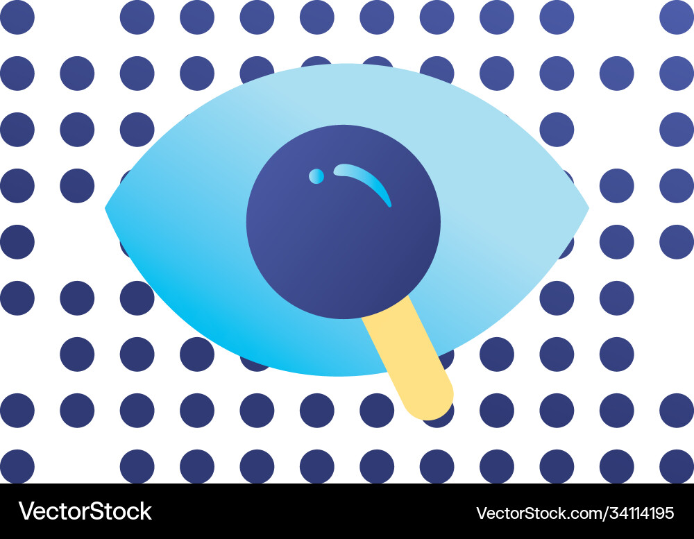 Lupe with eye gradient style icon design vector image