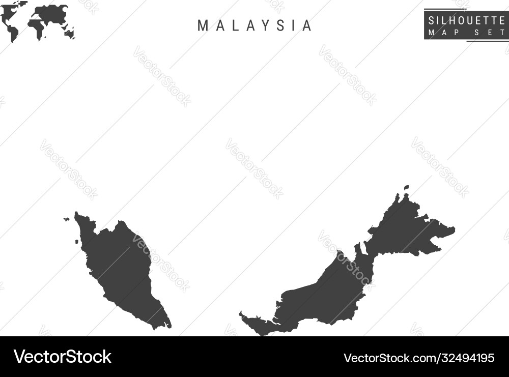 Malaysia Karte isoliert auf weißem Hintergrund Malaysia Karte isoliert auf weißem Hintergrund vektorbild