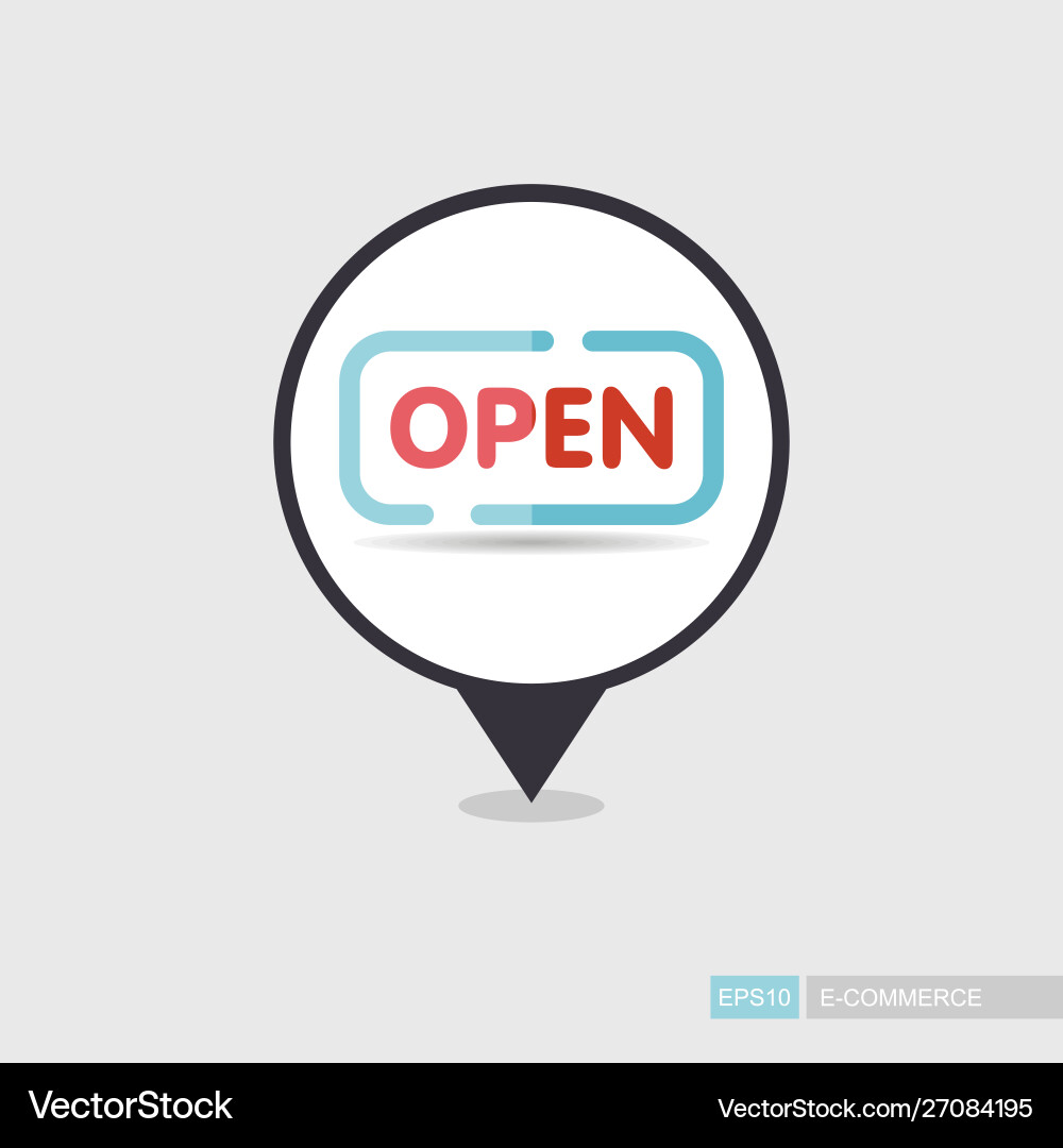 Open pin map icon Vector Image