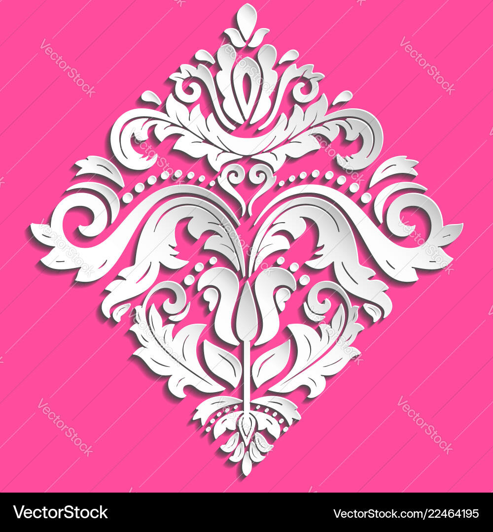 Oriental pattern with 3d elements Oriental pattern with 3d elements Vector Image