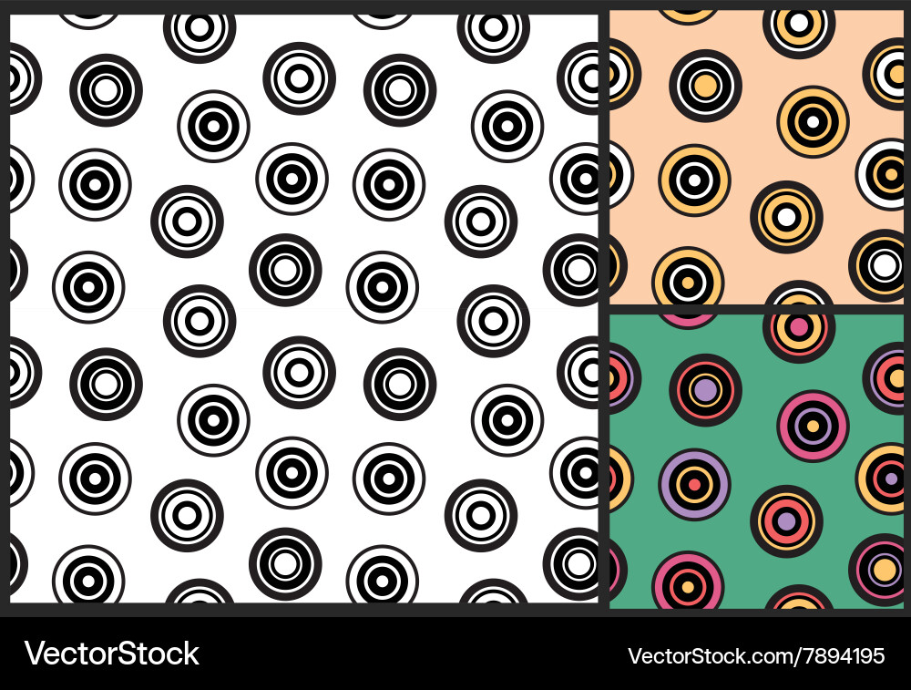 Retro Circle Pattern Vector Image