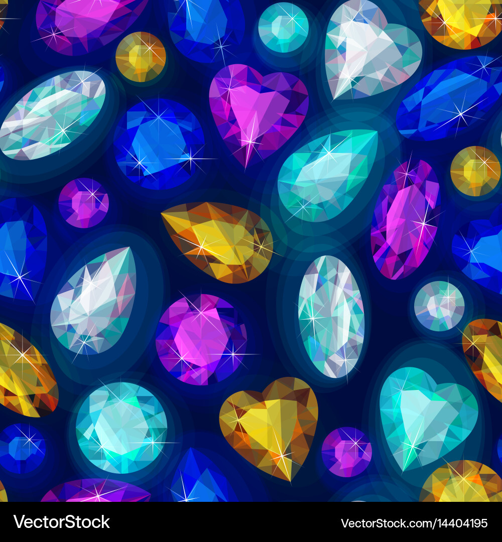 Sparkling Gemstone Pattern vector image