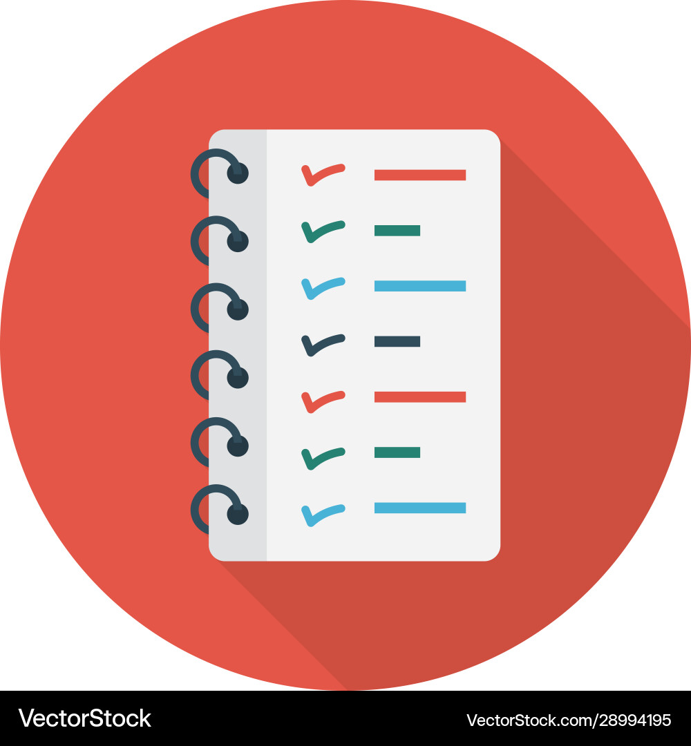Task list vector image