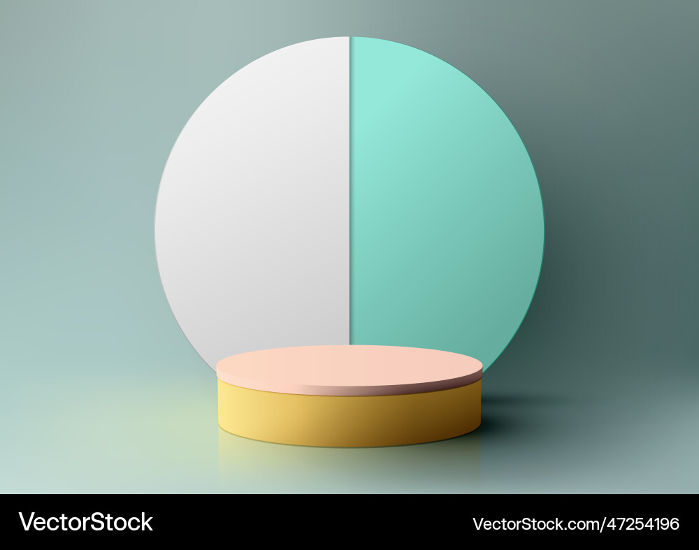 3d realistic modern minimal style empty yellow 3d realistic modern minimal style empty yellow Vector Image