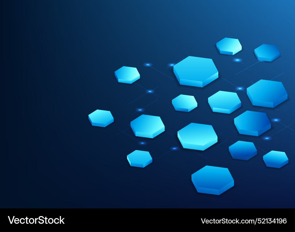 Abstract background technology hexagonal Abstract background technology hexagonal vector image