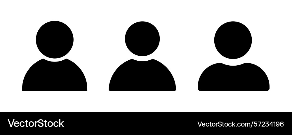 Avatar default user profile icon set simple flat Avatar default user profile icon set simple flat vector image