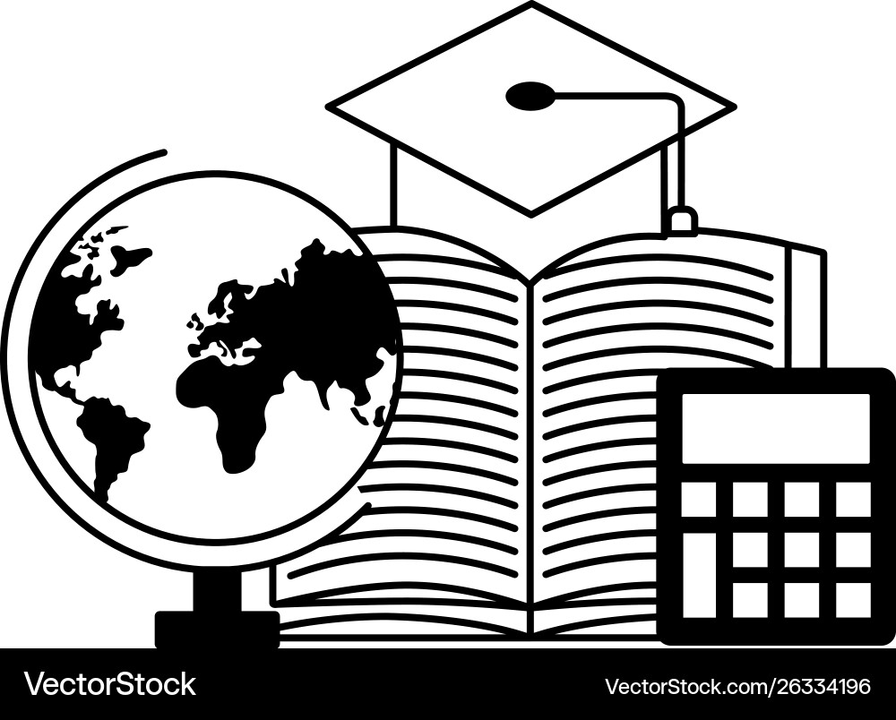 Back to school book and set supplies Back to school book and set supplies vector image