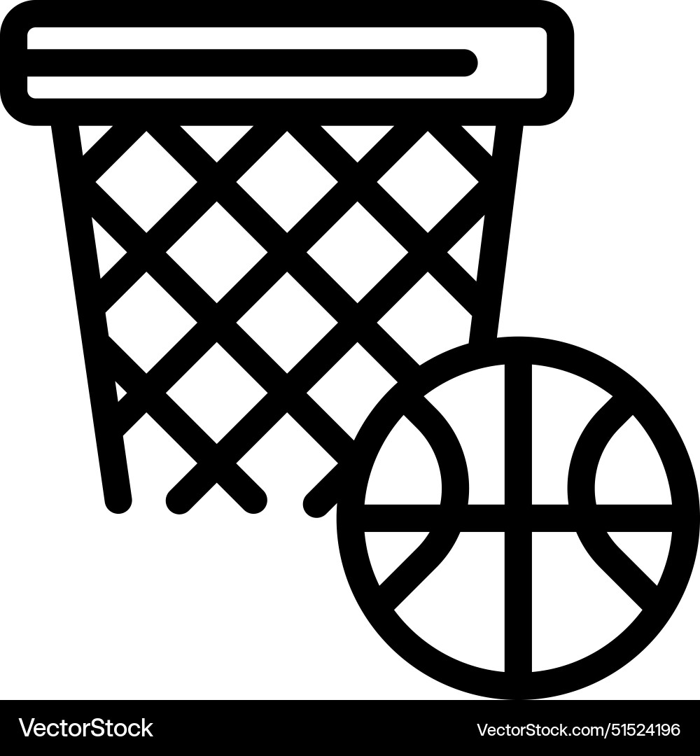 Basket icon thin linear style design isolated Basket icon thin linear style design isolated vector image