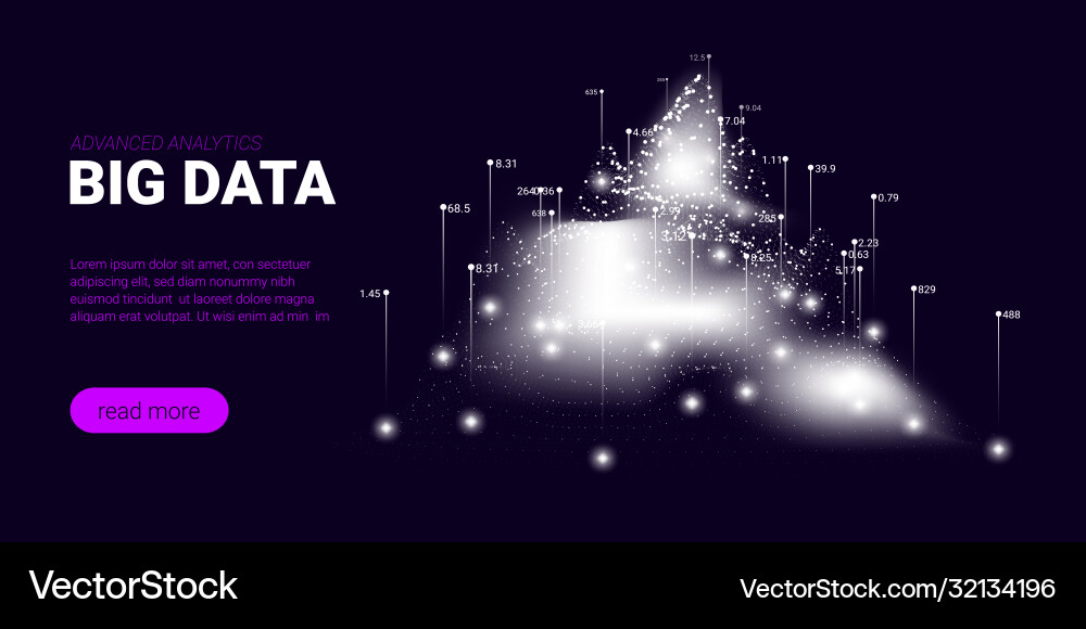 Big data stream concept business analytics Big data stream concept business analytics vector image