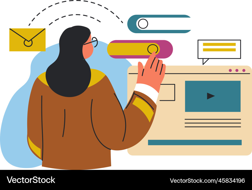 Business development web design visual betterment Vector Image