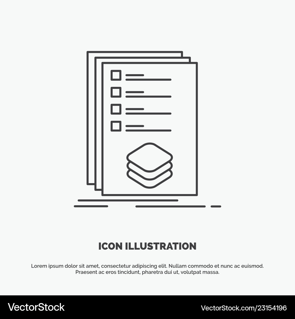 Categories check list listing mark icon line gray Categories check list listing mark icon line gray vector image