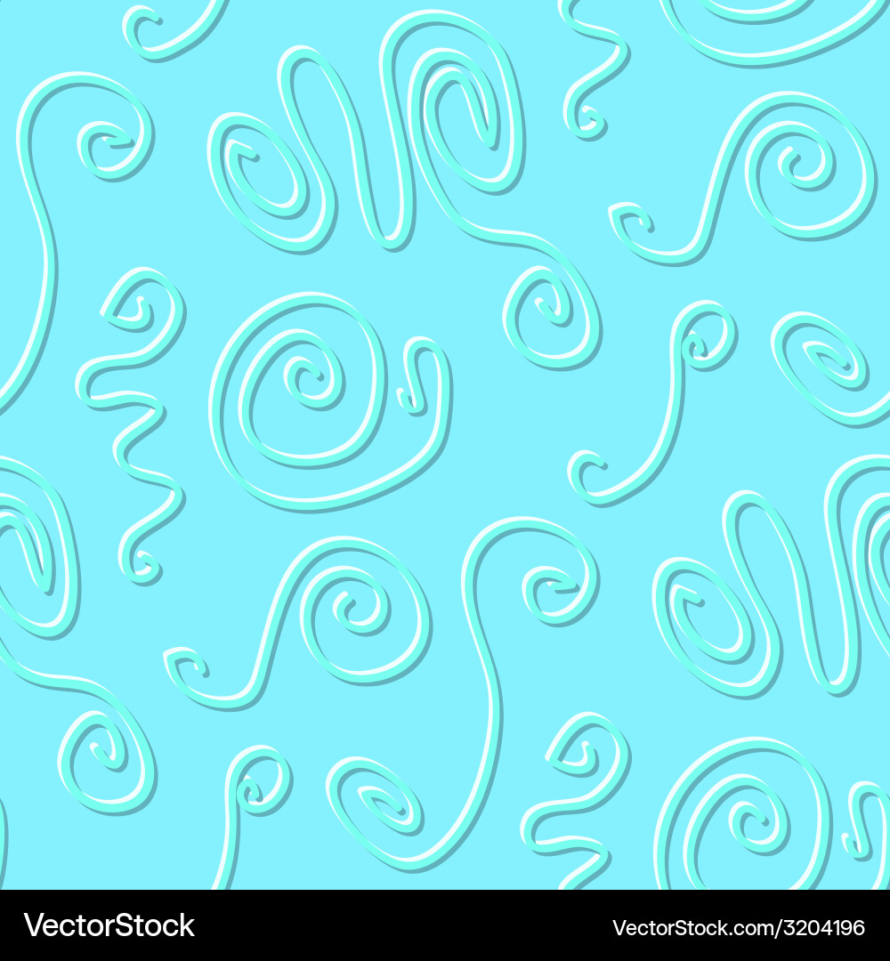 Circles and swirls seamless pattern vector image