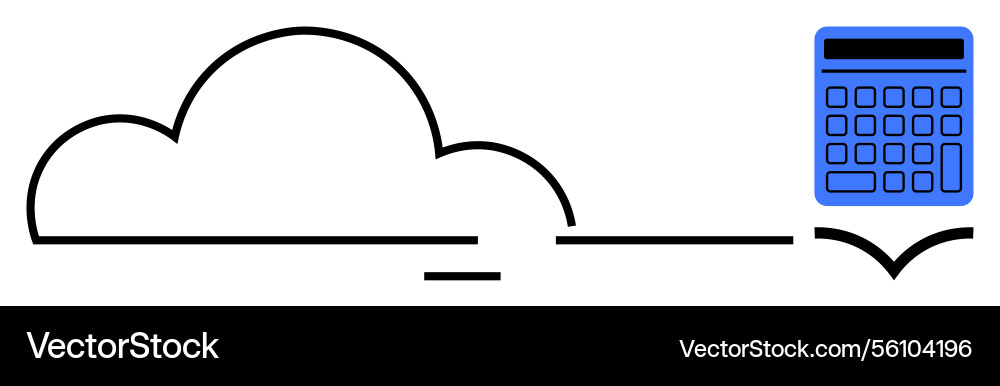 Cloud computing with online calculation tools Cloud computing with online calculation tools Vector Image