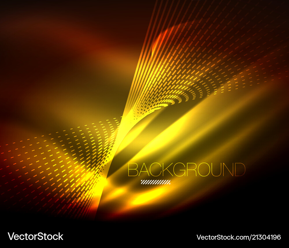 Dynamic Light Lines on Glowing Background Vector Image