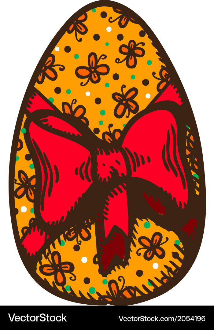 Egg with pattern vector image