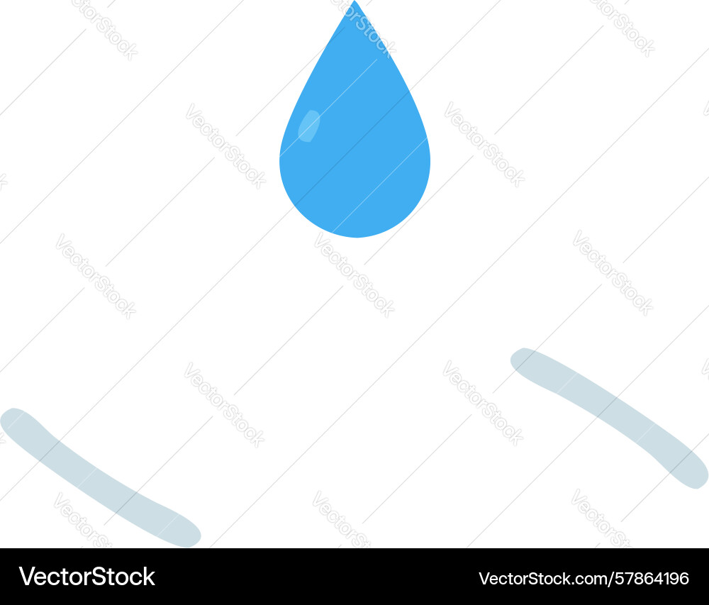 Falling raindrop with lines symbolizing rain Vector Image