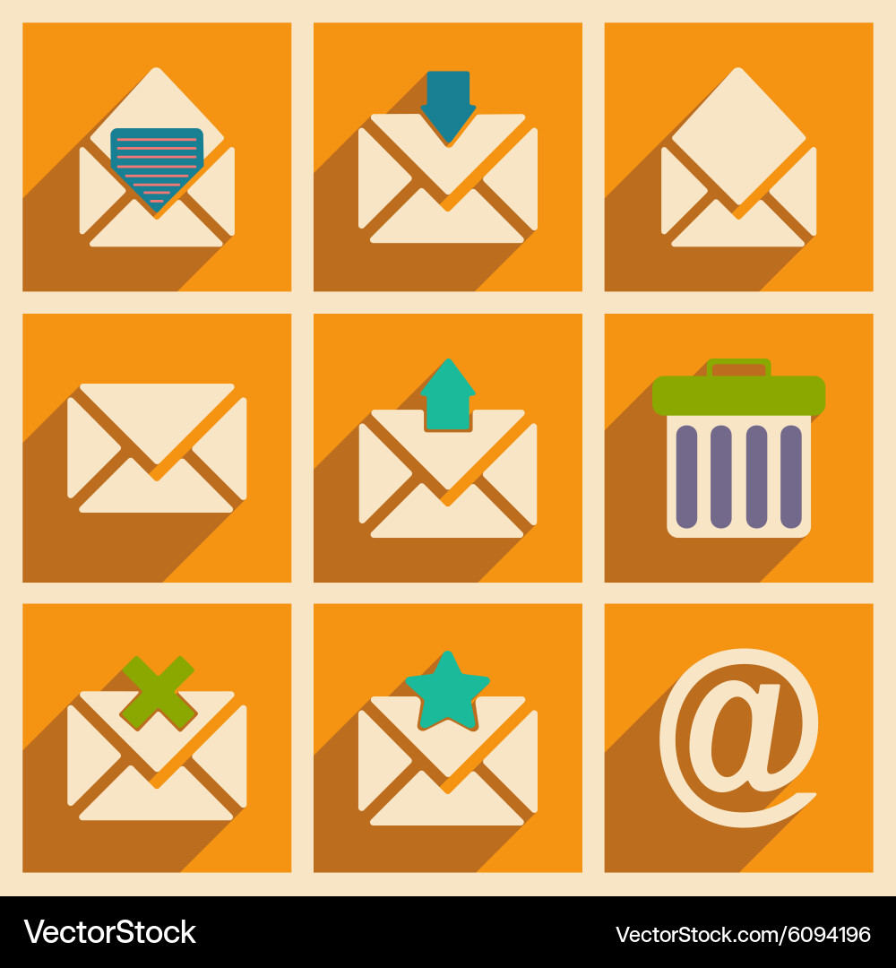 Flat with shadow concept and mobile application Vector Image