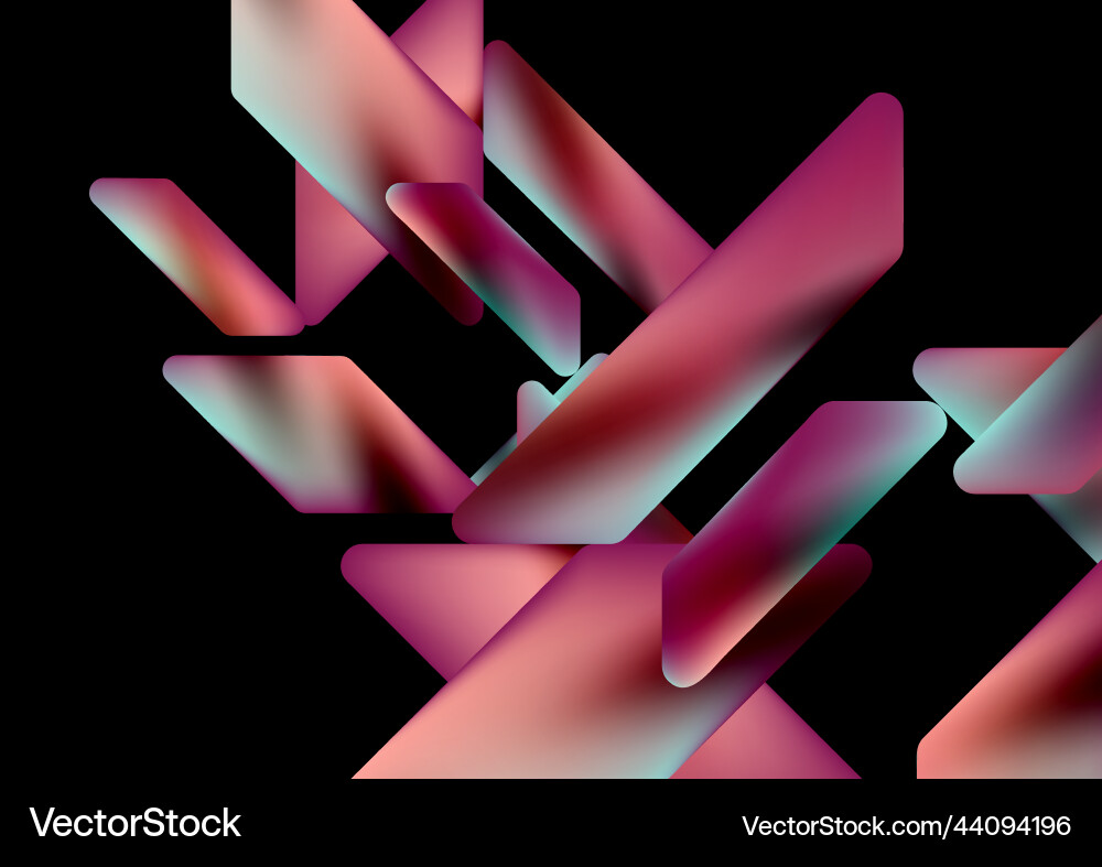 Fluid color dynamic geometric shapes abstract Vector Image