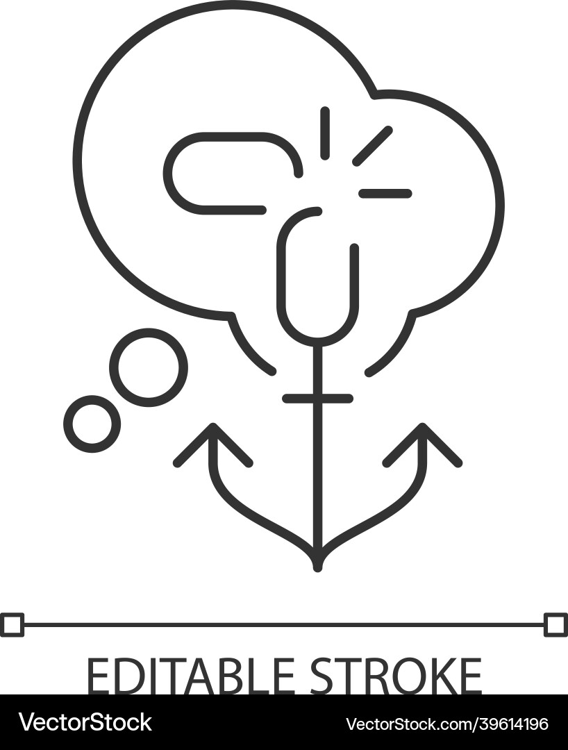 Getting rid of biases linear icon Getting rid of biases linear icon vector image