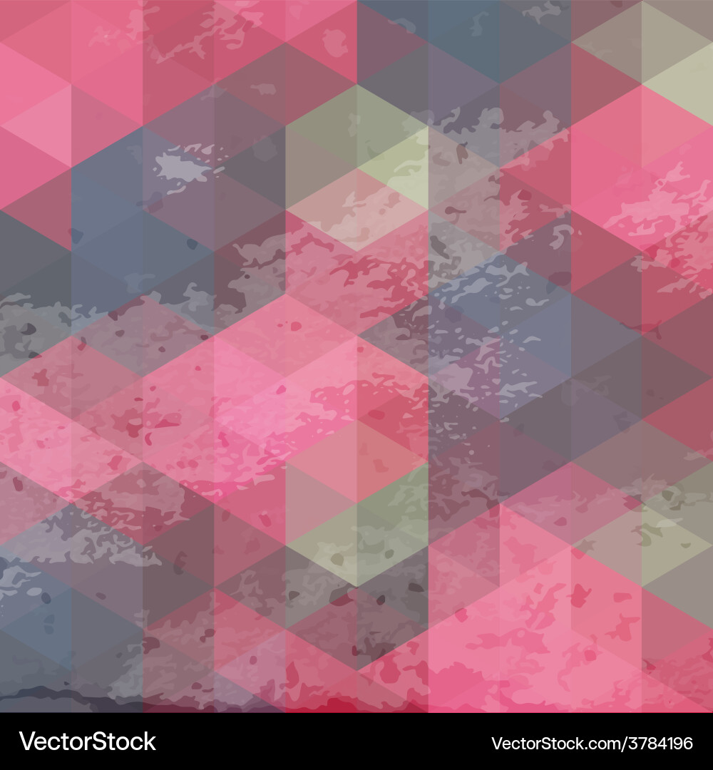 Grunge Geometric Pattern Background Vector Image