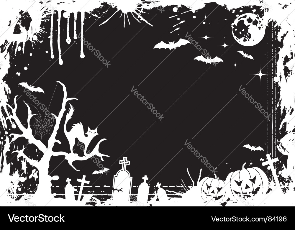 Halloween Grunge Frame vector image