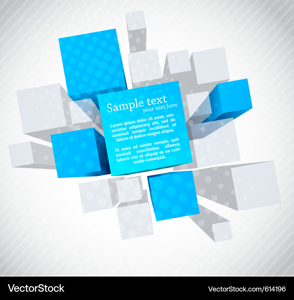 Modern 3D Geometric Background Vector Image
