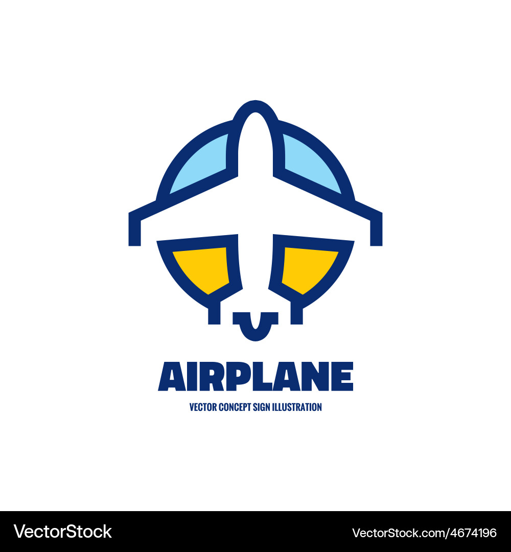 Modern Airplane Logo Concept Vector Image