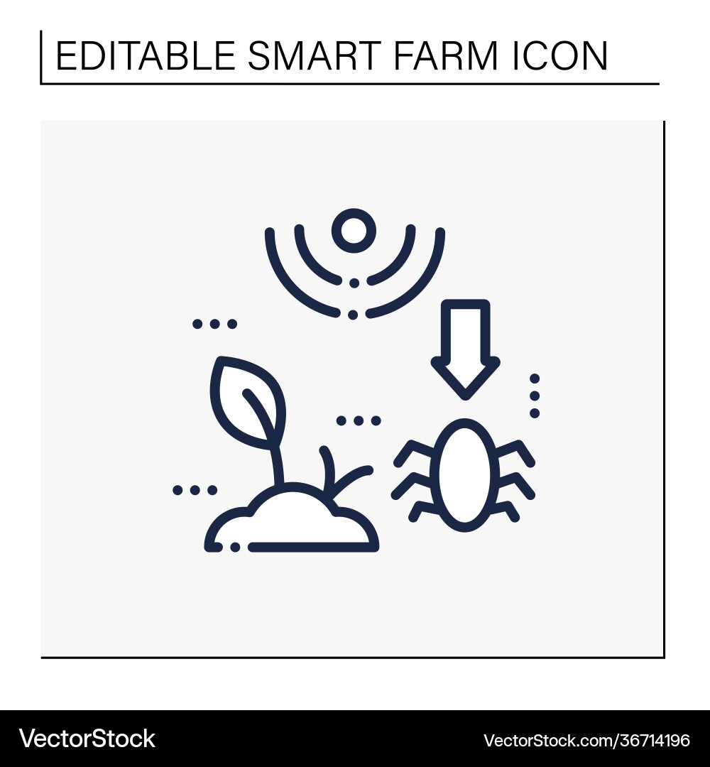 Pests and weeds elimination line icon Pests and weeds elimination line icon Vector Image