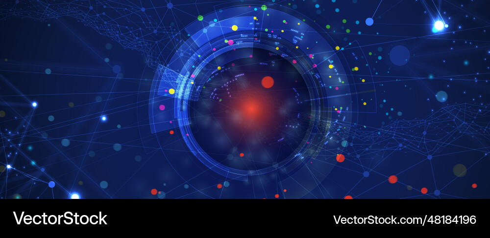 Quantum processing deep learning artificial Quantum processing deep learning artificial vector image