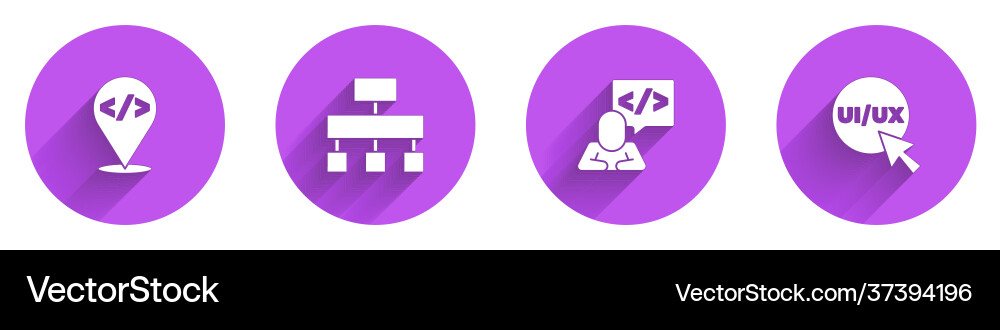Set front end development site map and ui or ux Set front end development site map and ui or ux vector image