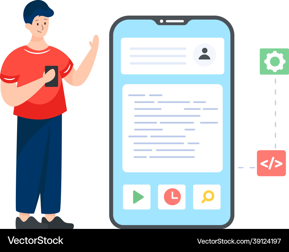 App programming Vector Image