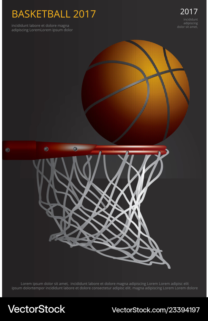 Basketball Championship Poster Vector Image