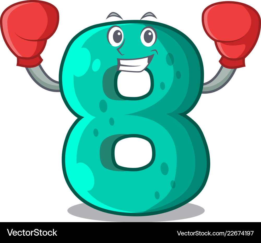 Box-Raster Version Cartoon Formnummer acht Box-Raster Version Cartoon Formnummer acht vektorbild