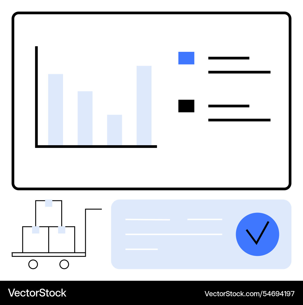 Efficient supply chain management with data Efficient supply chain management with data vector image