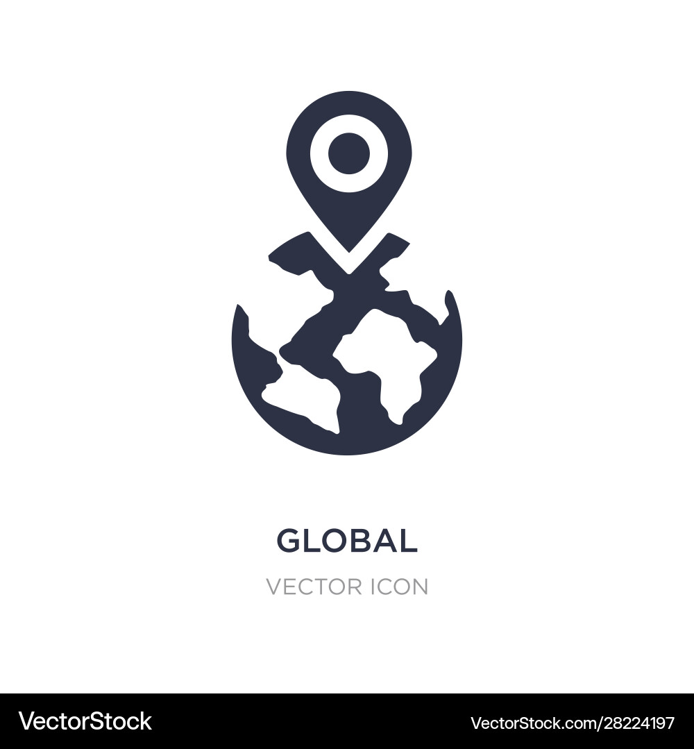 Global localization icon on white background Vector Image