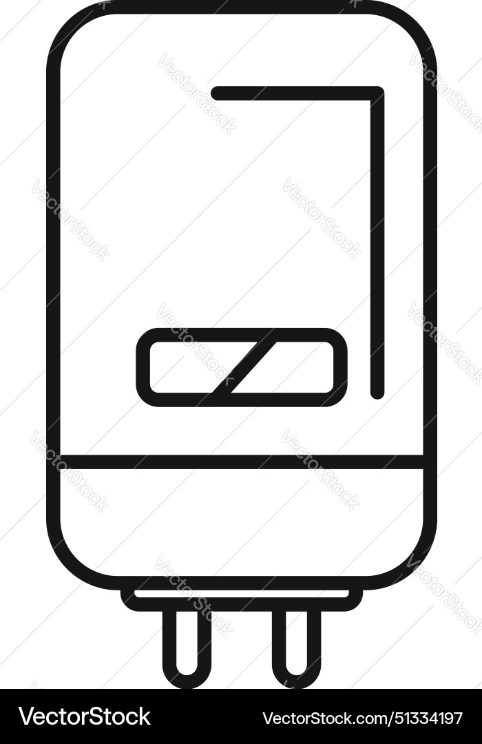Line art of electric water heater Line art of electric water heater vector image