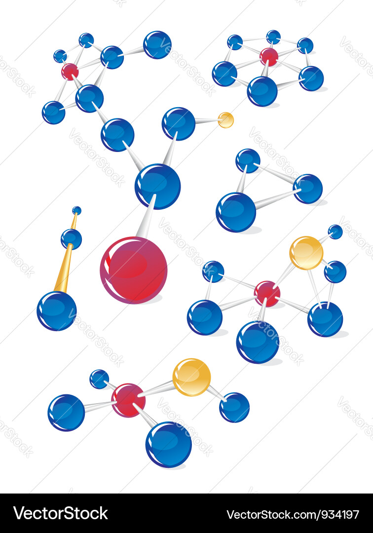 Molecular Structures - Abstract Vector Image