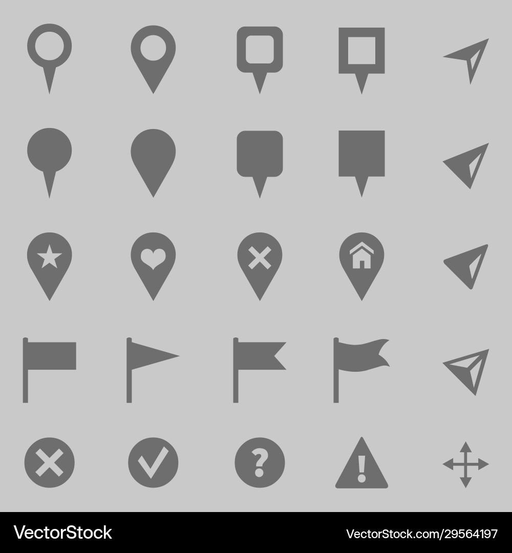 Set gps icons map markers and pointers Set gps icons map markers and pointers vector image