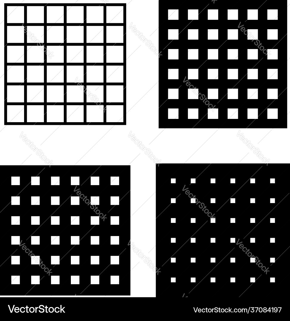 Squares grid mesh grating trellis Squares grid mesh grating trellis Vector Image