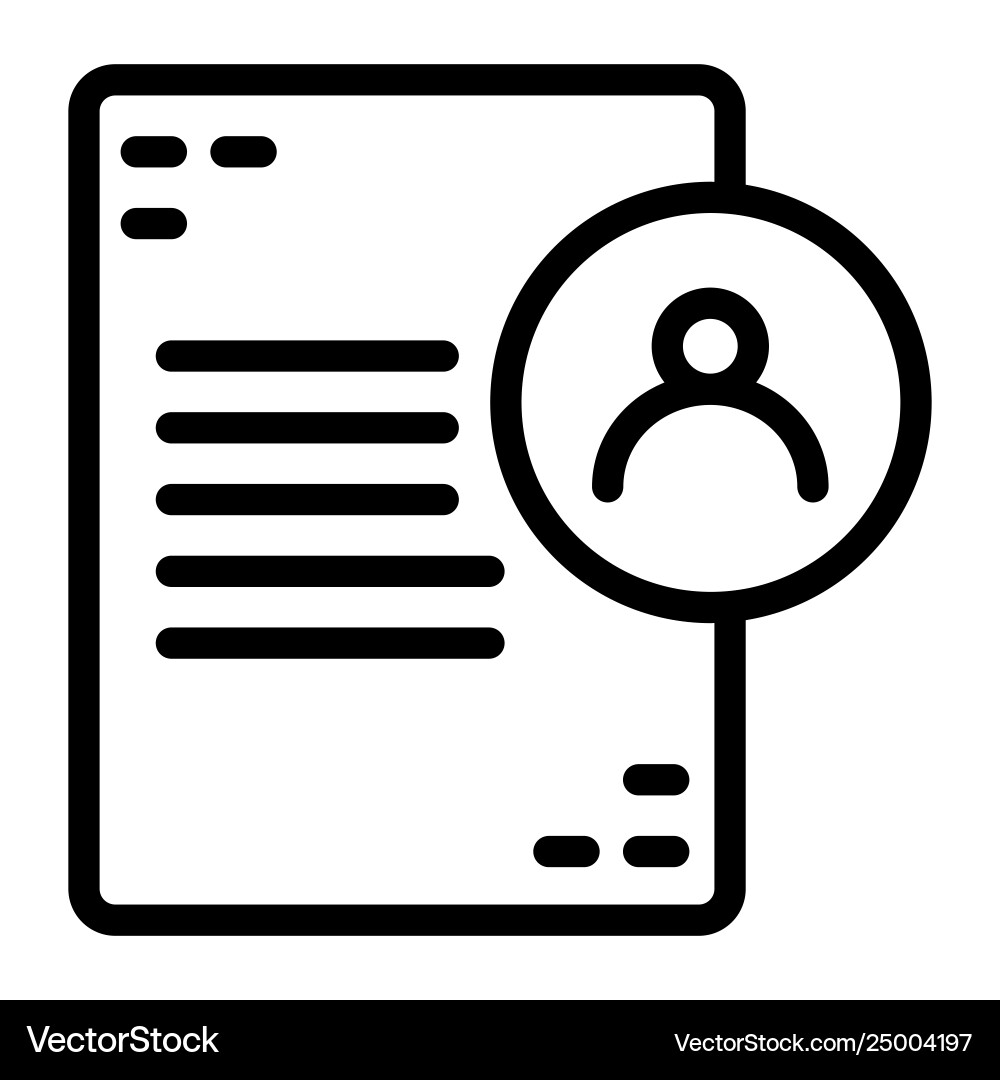 User document line icon form User document line icon form vector image