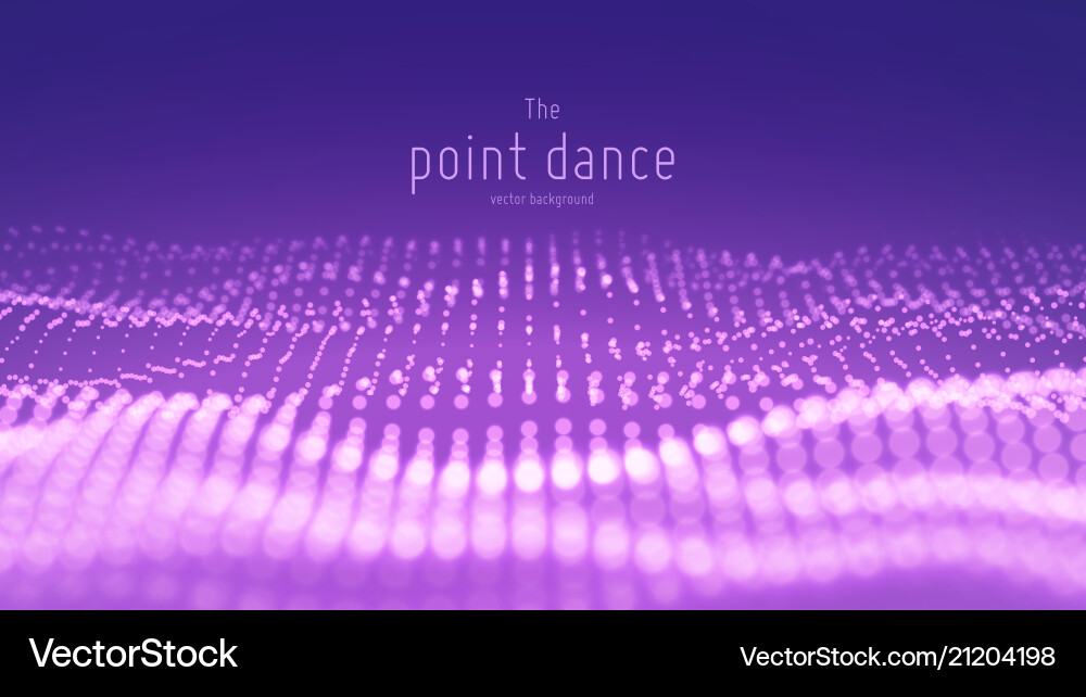 Abstract particle wave points array Abstract particle wave points array vector image