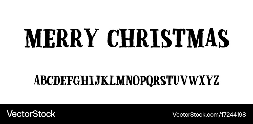 Alphabet calligraphic font unique custom vector image