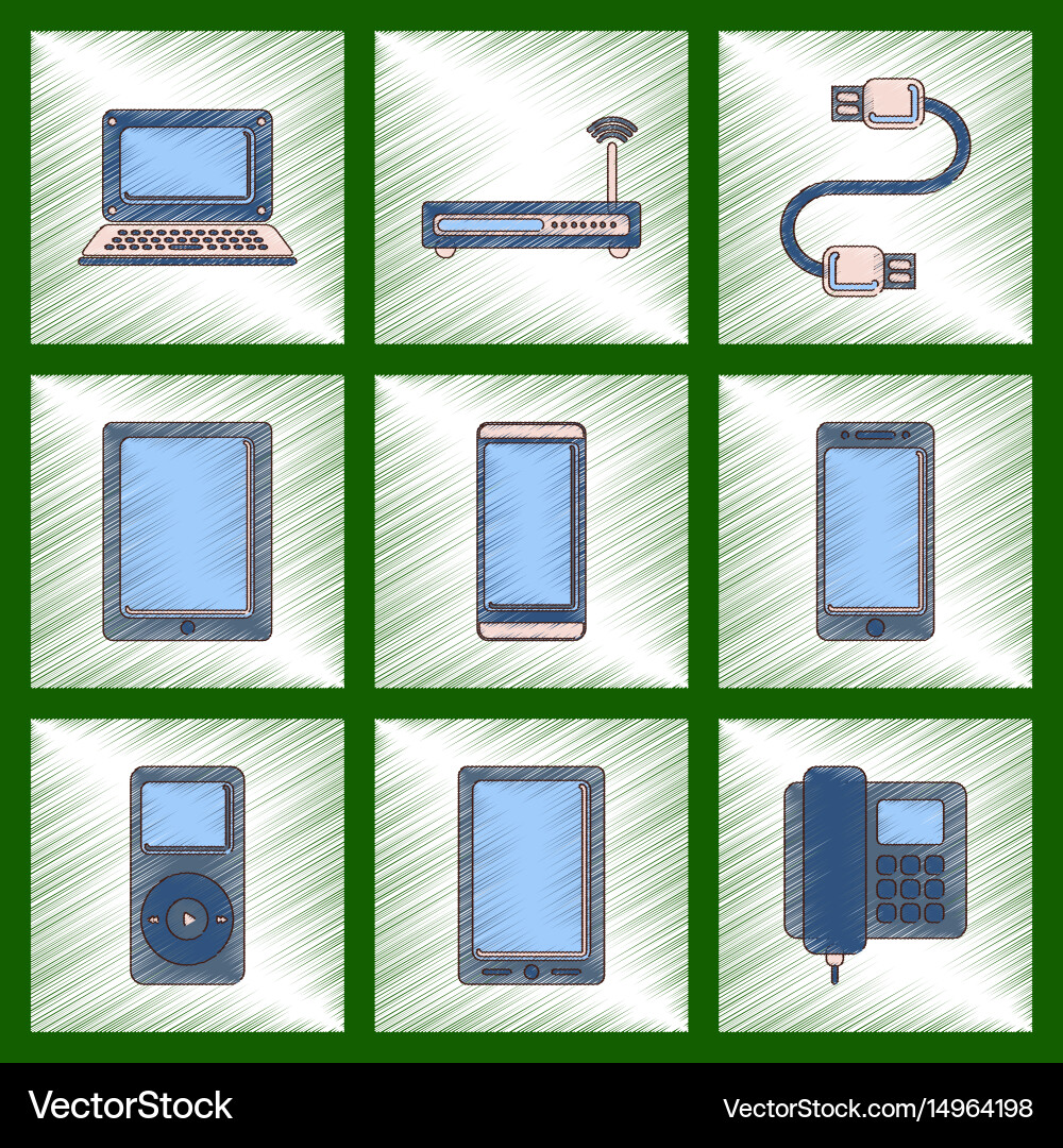 Assembly flat shading style icon wi fi modem Vector Image