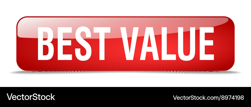 Best value red square 3d realistic isolated web Vector Image