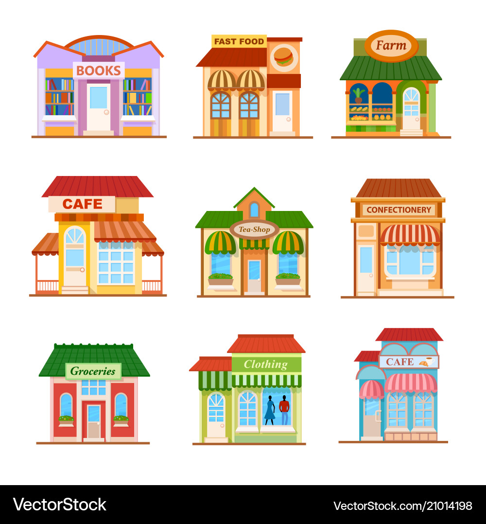 Building flat style set Building flat style set vector image
