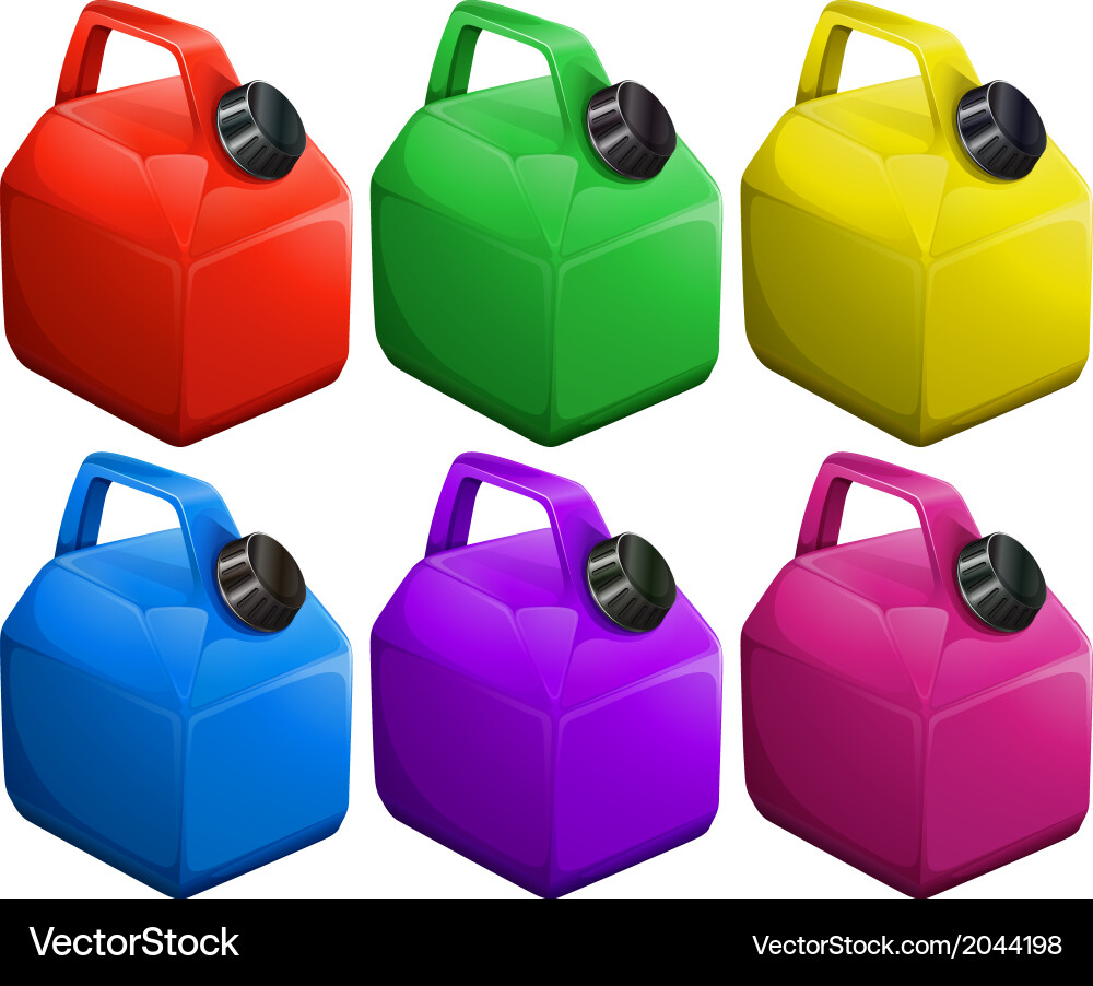 Colorful gas containers Royalty Free Vector Image